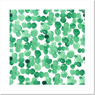 Green Bubbles Posters and Art